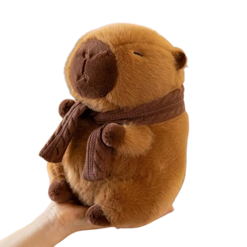 Removable Scarf Capybara Plush - Soft Christmas PP Cotton Stuffed Toy